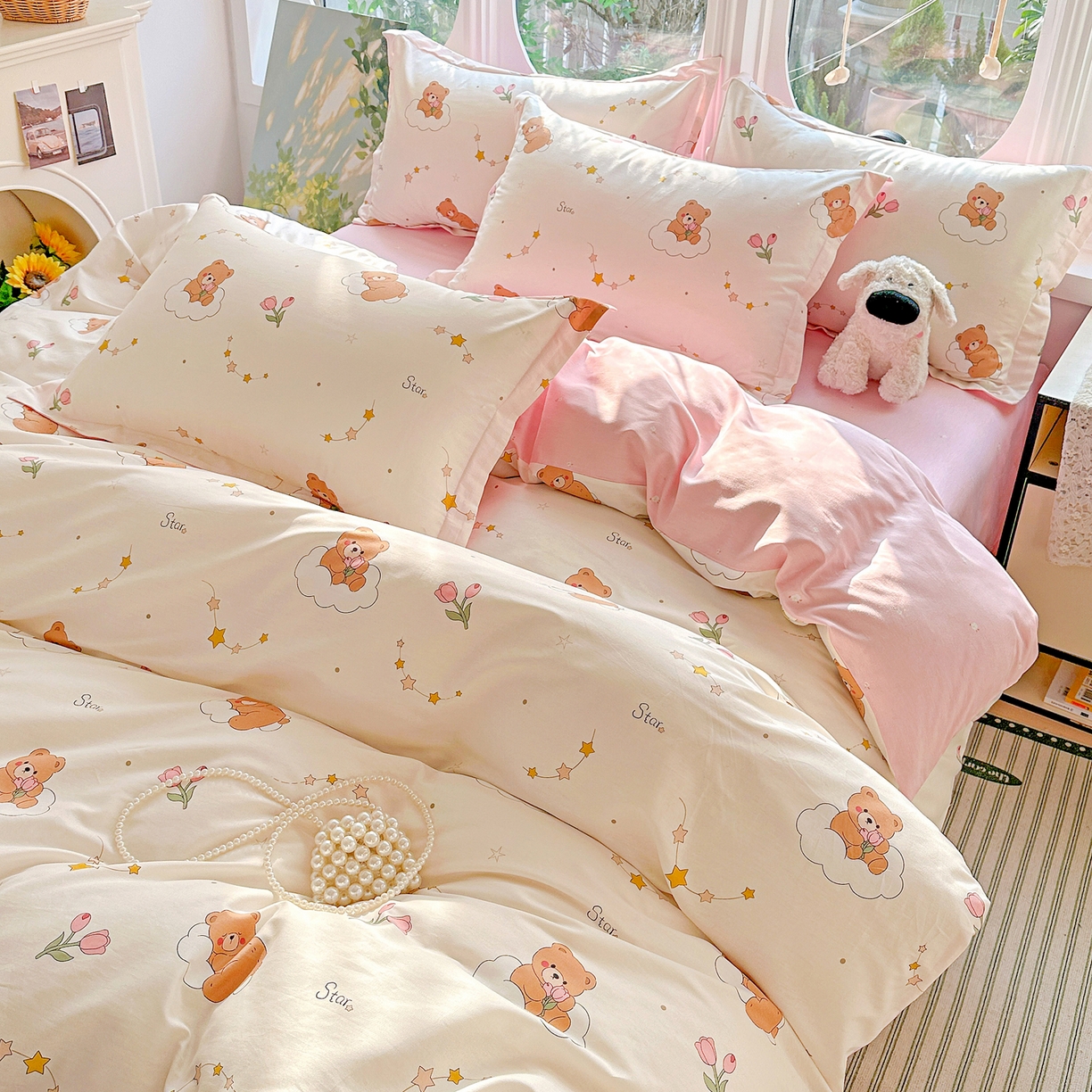 91家纺网 家纺一手货源 找家纺 （总）恩泽家纺 2026春夏新款全棉12868印花四件套单品系列-单被套-提供买家秀，预留缩水率