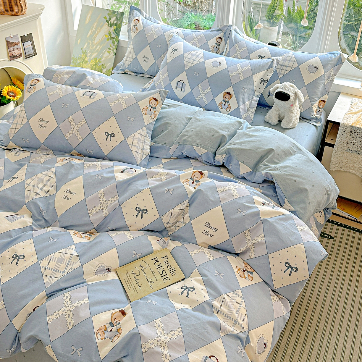 91家纺网 家纺一手货源 找家纺 （总）恩泽家纺 2026春夏新款全棉12868印花四件套单品系列-单被套-提供买家秀，预留缩水率