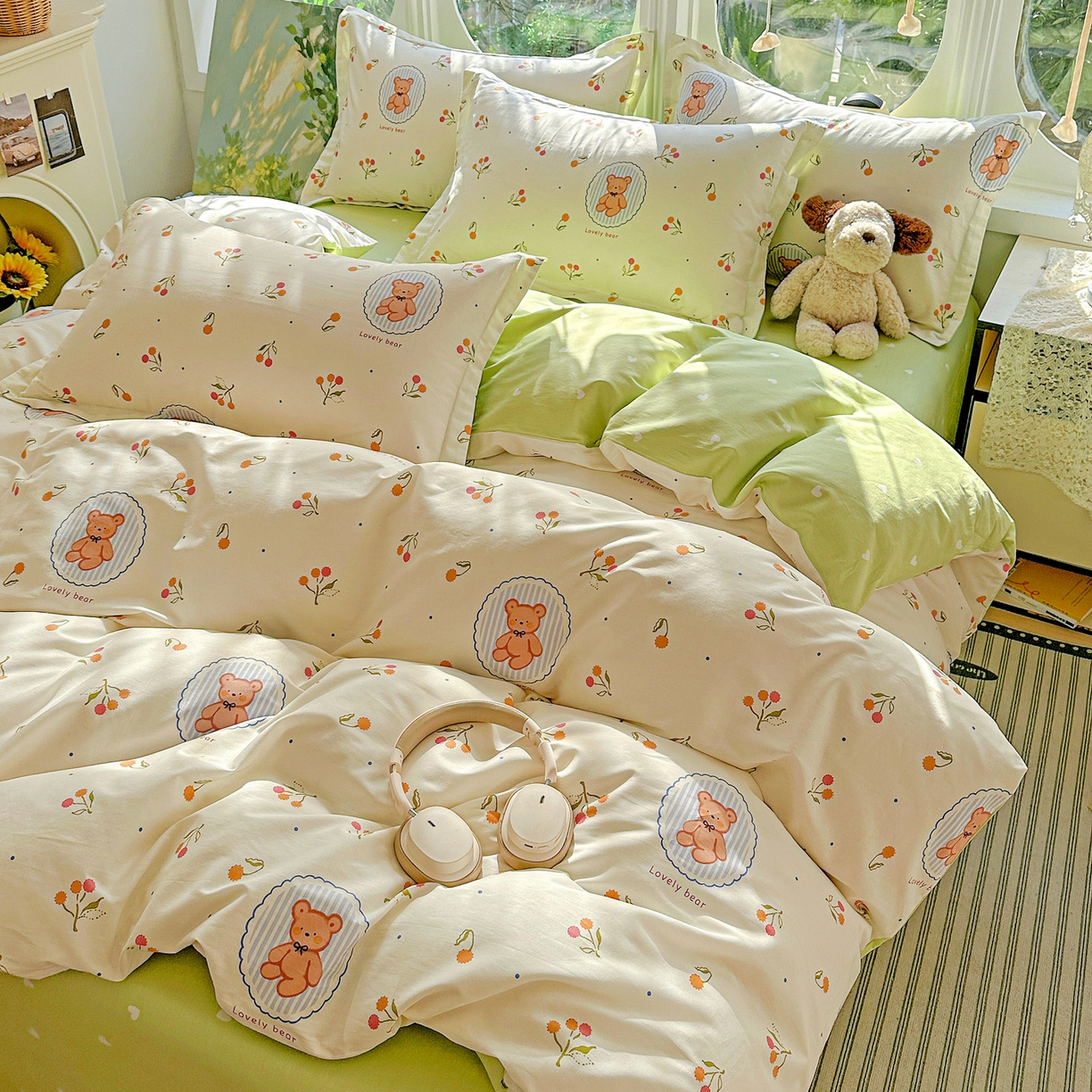 91家纺网 家纺一手货源 找家纺 （总）恩泽家纺 2026春夏新款全棉12868印花四件套单品系列-单被套-提供买家秀，预留缩水率