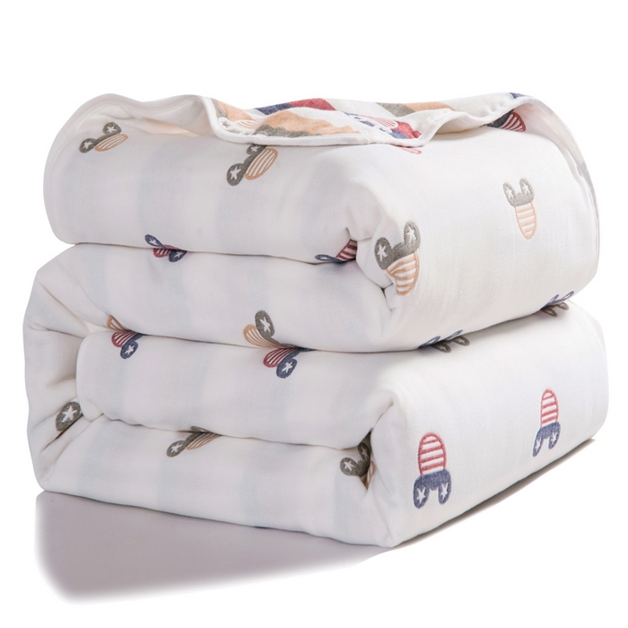 91家纺网 家纺一手货源 找家纺 朴尔家纺-毛巾被 2026春夏新款全尺寸经典六层纱布全棉纯棉毛巾被系列夏被夏凉被空调被 快乐米奇