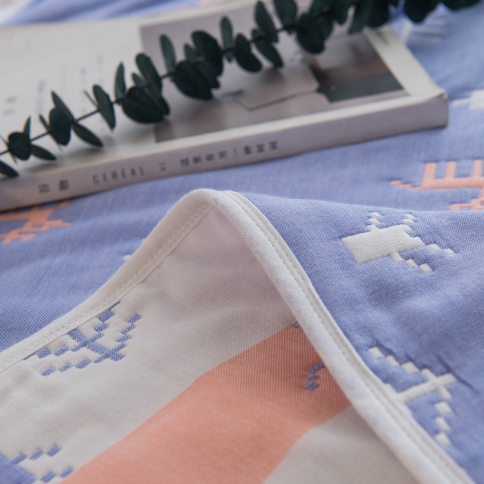 91家纺网 家纺一手货源 找家纺 朴尔家纺-毛巾被 2026春夏新款全尺寸经典六层纱布全棉纯棉毛巾被系列夏被夏凉被空调被 吉祥鹿