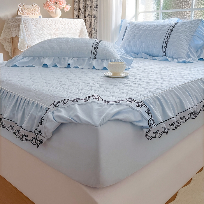 91家纺网 家纺一手货源 找家纺 （总）网红馆（ck家纺） 2026新款喜芙棉蕾丝夹棉蜜芙蕾床笠