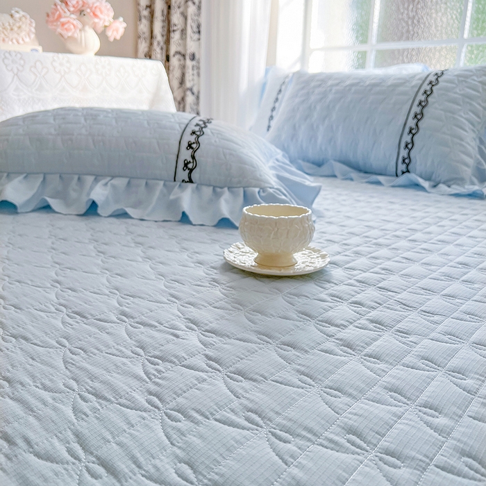 91家纺网 家纺一手货源 找家纺 （总）网红馆（ck家纺） 2026新款喜芙棉蕾丝夹棉蜜芙蕾床笠