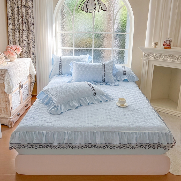 91家纺网 家纺一手货源 找家纺 （总）网红馆（ck家纺） 2026新款喜芙棉蕾丝夹棉蜜芙蕾床笠