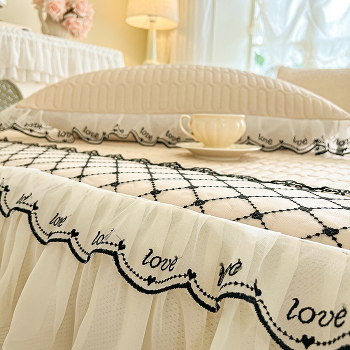 91家纺网 家纺一手货源 找家纺 网红馆（ck家纺） 2026新款凉感丝床笠式床裙乳胶凉席三件套-露娜 露娜-驼