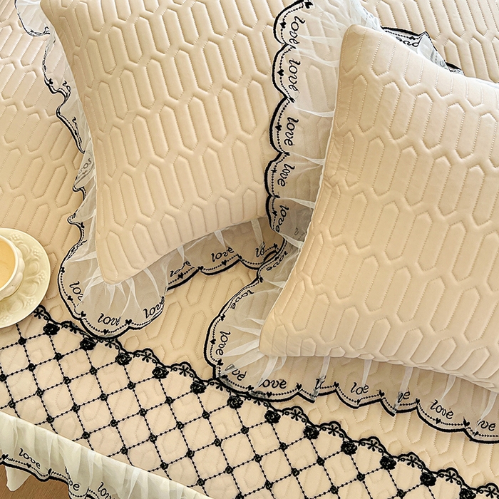 91家纺网 家纺一手货源 找家纺 网红馆（ck家纺） 2026新款凉感丝床笠式床裙乳胶凉席三件套-露娜 露娜-驼