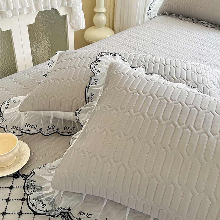 91家纺网 家纺一手货源 找家纺 网红馆（ck家纺） 2026新款凉感丝床笠式床裙乳胶凉席三件套-露娜 露娜-灰