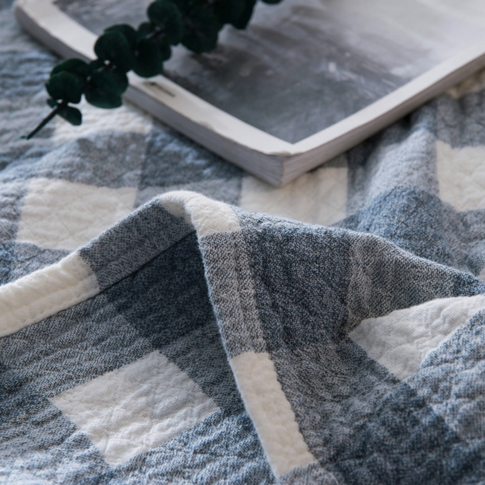 91家纺网 家纺一手货源 找家纺 朴尔家纺-毛巾被 2026春夏新款全棉纯棉水洗棉四层纱布毛巾被系列夏被夏凉被空调被 冷之巧格-兰