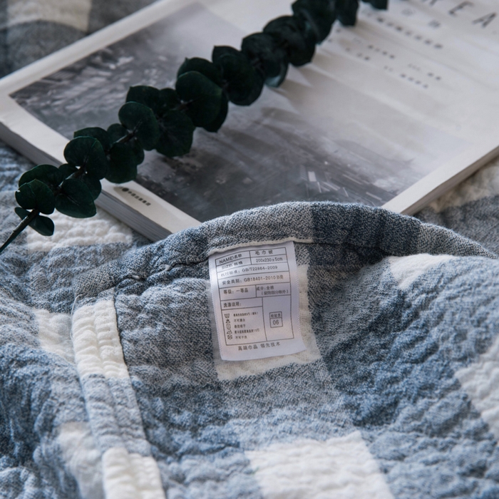 91家纺网 家纺一手货源 找家纺 朴尔家纺-毛巾被 2026春夏新款全棉纯棉水洗棉四层纱布毛巾被系列夏被夏凉被空调被 冷之巧格-兰