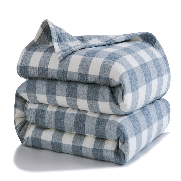 91家纺网 家纺一手货源 找家纺 朴尔家纺-毛巾被 2026春夏新款全棉纯棉水洗棉四层纱布毛巾被系列夏被夏凉被空调被 冷之巧格-兰