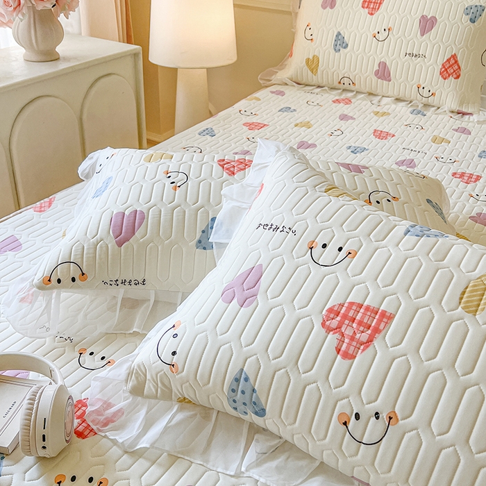 91家纺网 家纺一手货源 找家纺 （总）网红馆（ck家纺） 2026新款凉感丝床笠式床裙款乳胶乳印花凉席