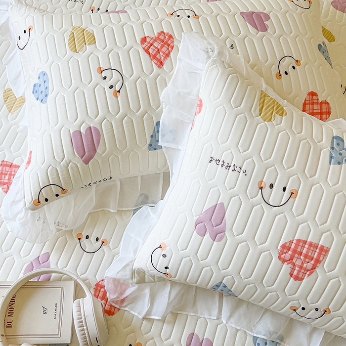 91家纺网 家纺一手货源 找家纺 （总）网红馆（ck家纺） 2026新款凉感丝床笠式床裙款乳胶乳印花凉席