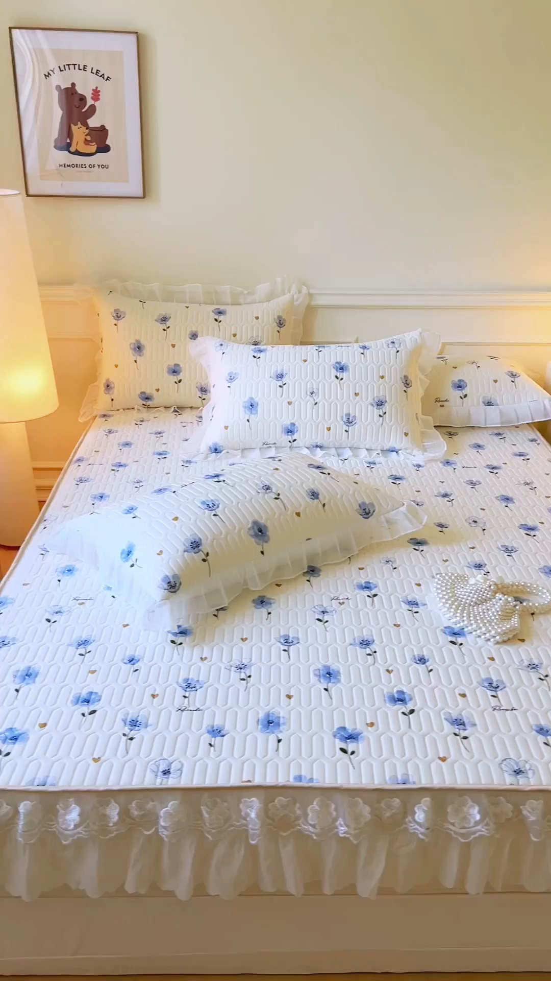 91家纺网 家纺一手货源 找家纺 网红馆（ck家纺） 2026新款凉感丝床笠式床裙款乳胶乳印花凉席 玉秀 兰