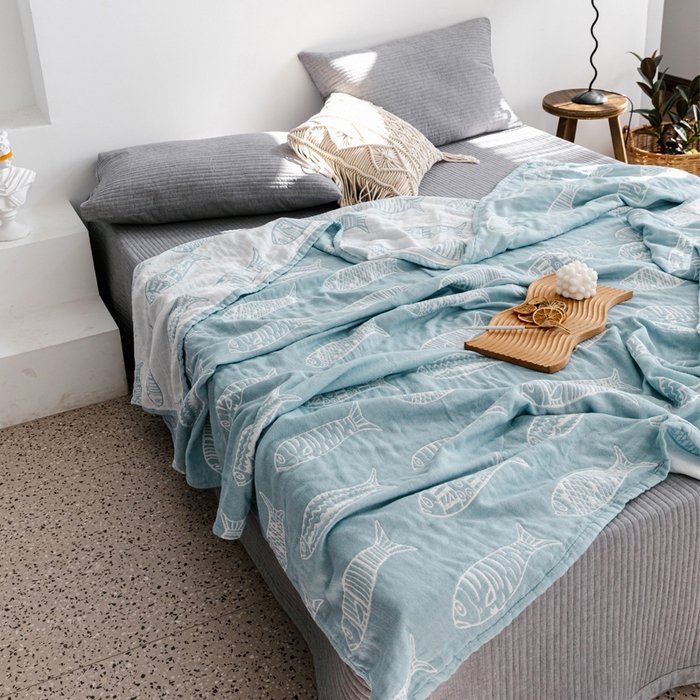 91家纺网 家纺一手货源 找家纺 （总）朴尔家纺-毛巾被 2026春夏新款加厚三层水洗棉全棉纯棉纱布毛巾被夏被夏凉被空调被