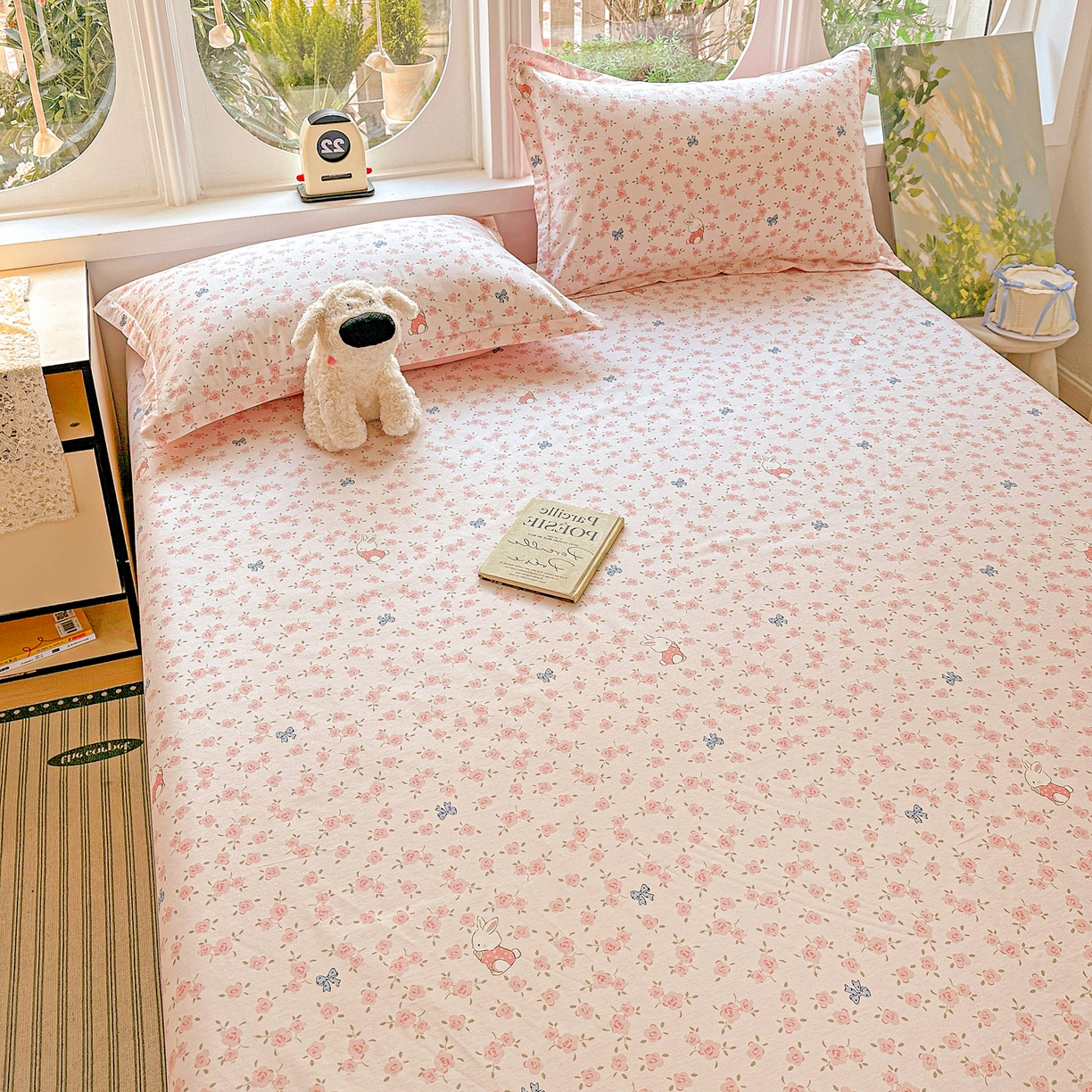 91家纺网 家纺一手货源 找家纺 （总）恩泽家纺 2026春夏新款全棉纯棉12868印花四件套及单品系列-单床单床单单件