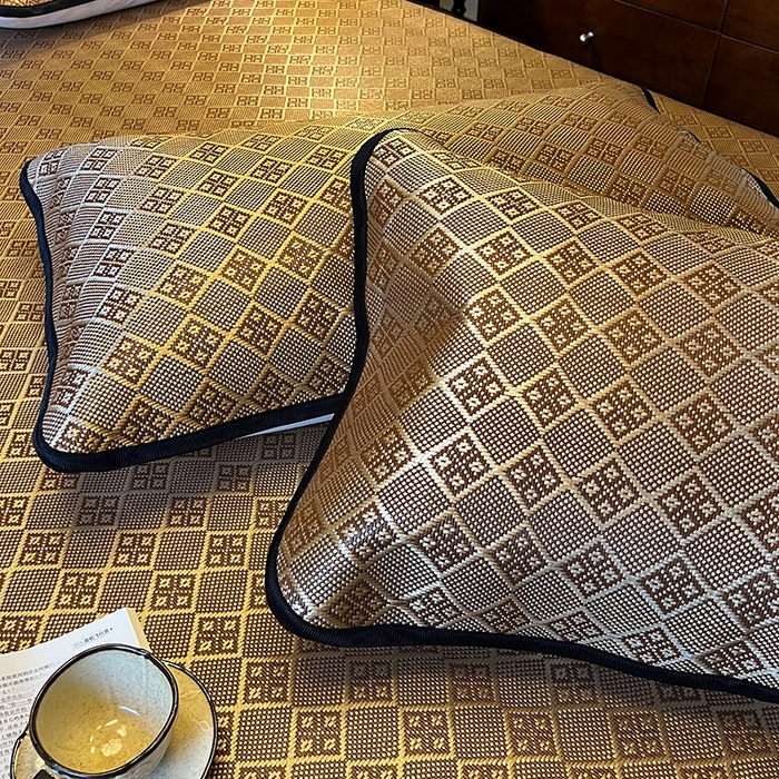 91家纺网 家纺一手货源 找家纺 网红馆（ck家纺） 2026新款床笠款冰藤席夏日记忆系列 茶色