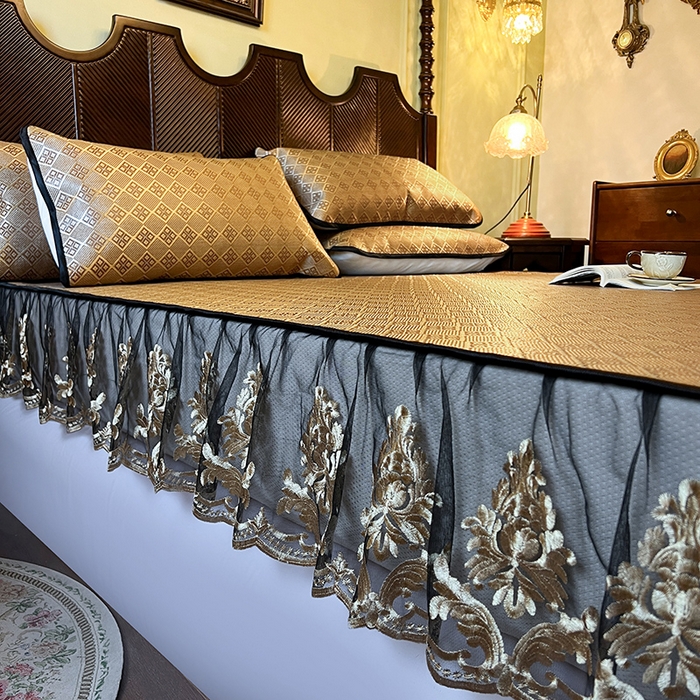 91家纺网 家纺一手货源 找家纺 网红馆（ck家纺） 2026新款床笠款冰藤席夏日记忆系列 茶色