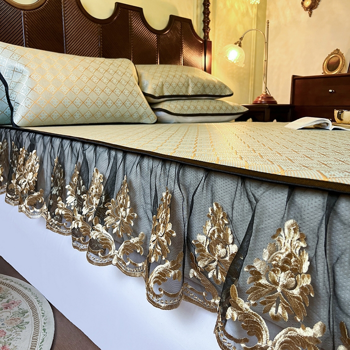 91家纺网 家纺一手货源 找家纺 网红馆（ck家纺） 2026新款床笠款冰藤席夏日记忆系列 豆青