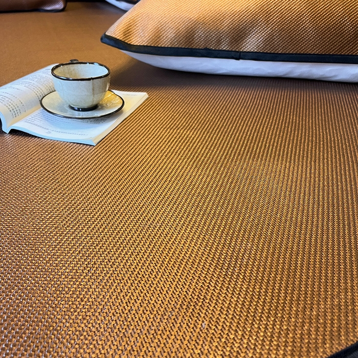 91家纺网 家纺一手货源 找家纺 网红馆（ck家纺） 2026新款床笠款冰藤席夏日记忆系列 栗棕