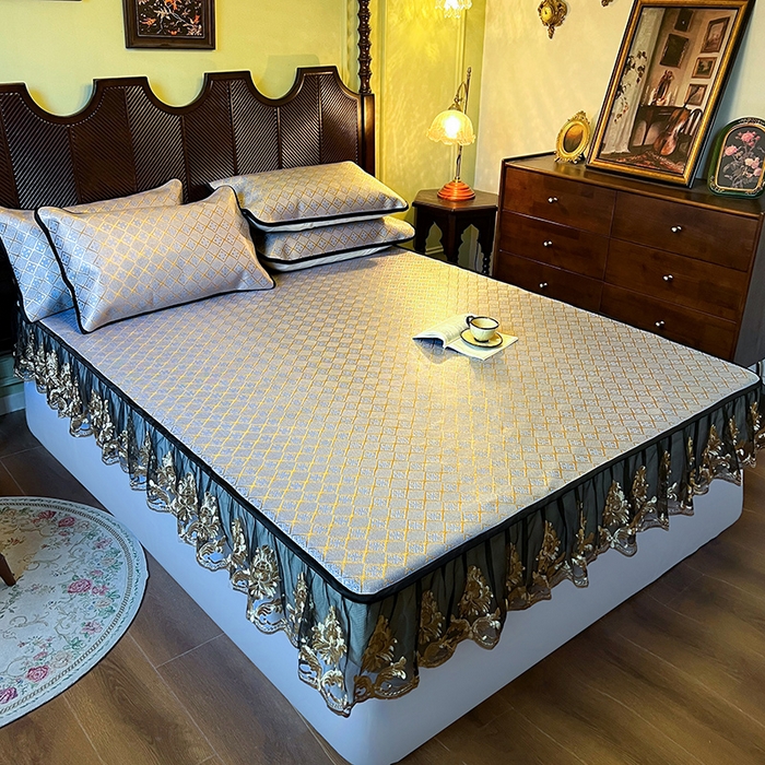 91家纺网 家纺一手货源 找家纺 网红馆（ck家纺） 2026新款床笠款冰藤席夏日记忆系列 烟色