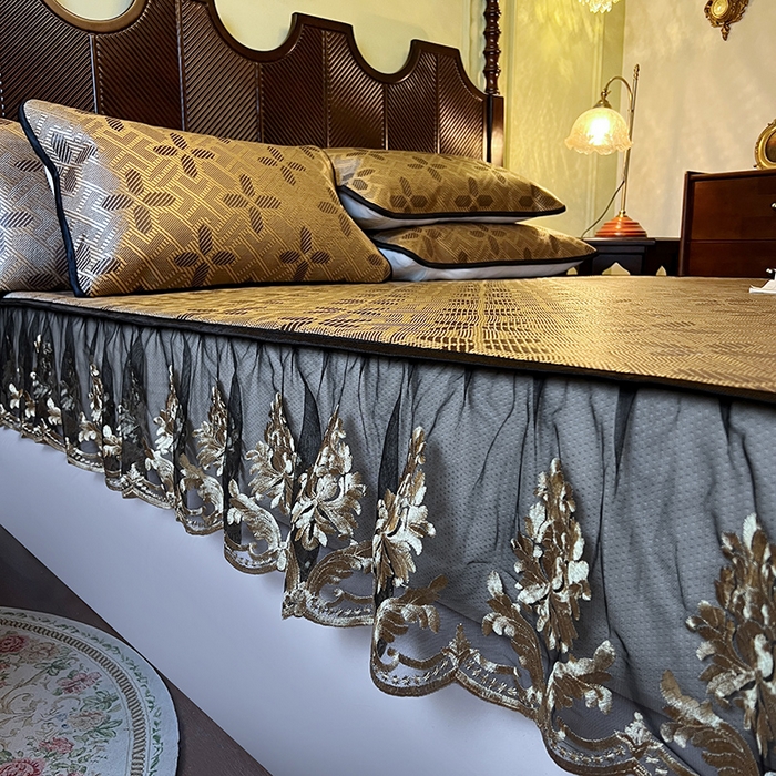 91家纺网 家纺一手货源 找家纺 网红馆（ck家纺） 2026新款床笠款冰藤席夏日记忆系列 夏巧