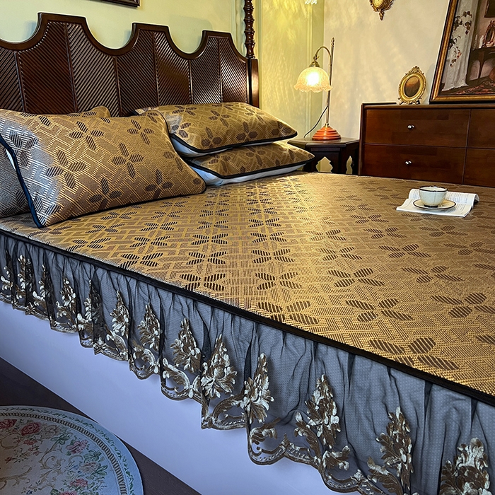 91家纺网 家纺一手货源 找家纺 网红馆（ck家纺） 2026新款床笠款冰藤席夏日记忆系列 夏巧