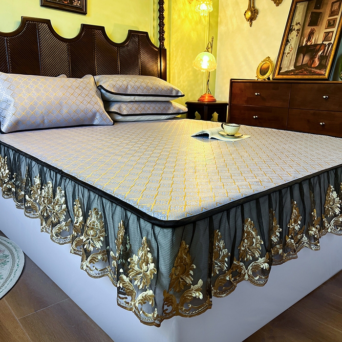 91家纺网 家纺一手货源 找家纺 网红馆（ck家纺） 2026新款床笠款冰藤席夏日记忆系列 烟色