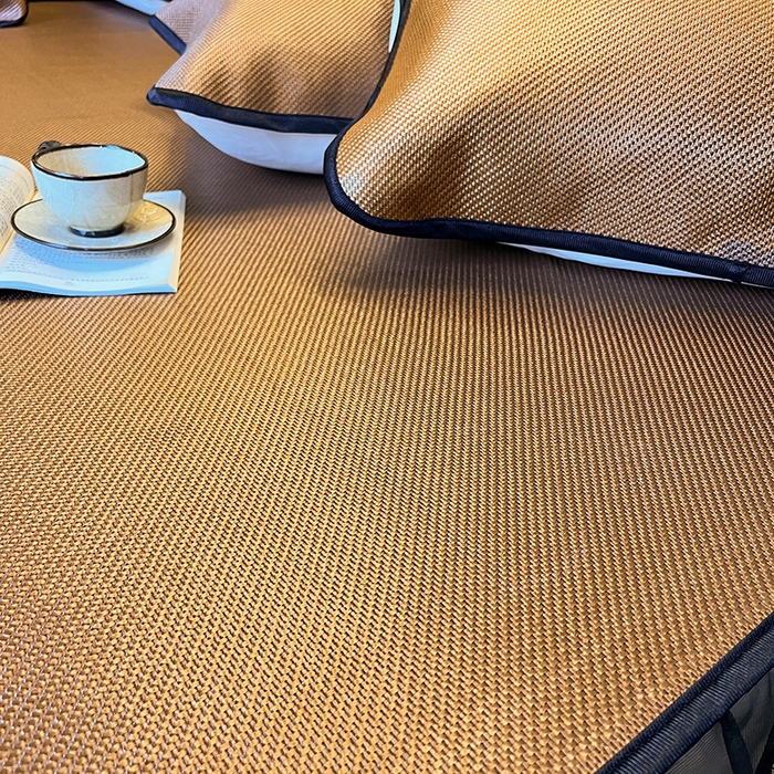 91家纺网 家纺一手货源 找家纺 网红馆（ck家纺） 2026新款床笠款冰藤席夏日记忆系列 栗棕