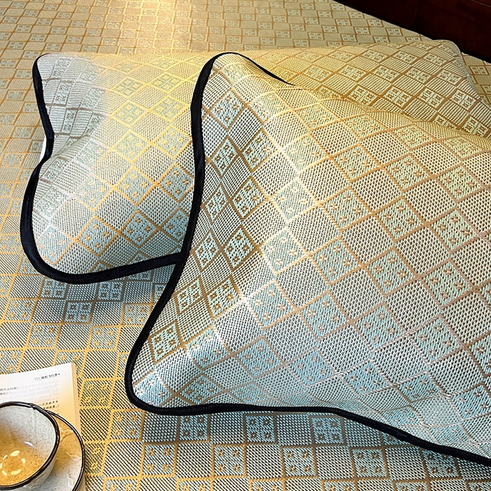 91家纺网 家纺一手货源 找家纺 网红馆（ck家纺） 2026新款床笠款冰藤席夏日记忆系列 豆青