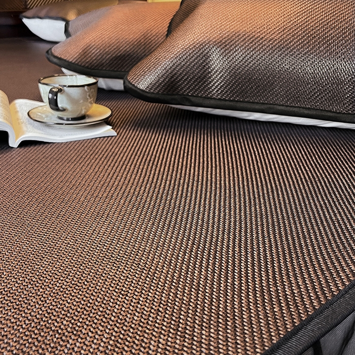 91家纺网 家纺一手货源 找家纺 网红馆（ck家纺） 2026新款床笠款冰藤席夏日记忆系列 深咖