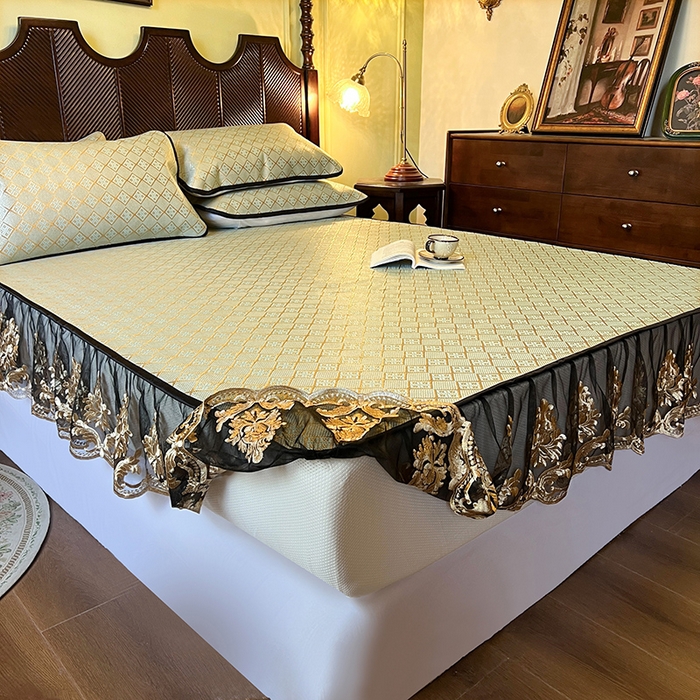 91家纺网 家纺一手货源 找家纺 网红馆（ck家纺） 2026新款床笠款冰藤席夏日记忆系列 豆青