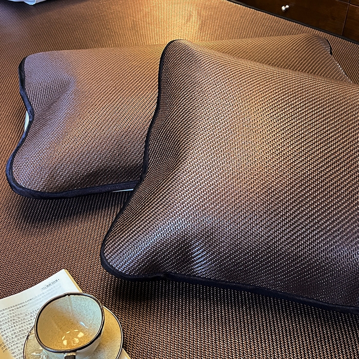 91家纺网 家纺一手货源 找家纺 网红馆（ck家纺） 2026新款床笠款冰藤席夏日记忆系列 深咖