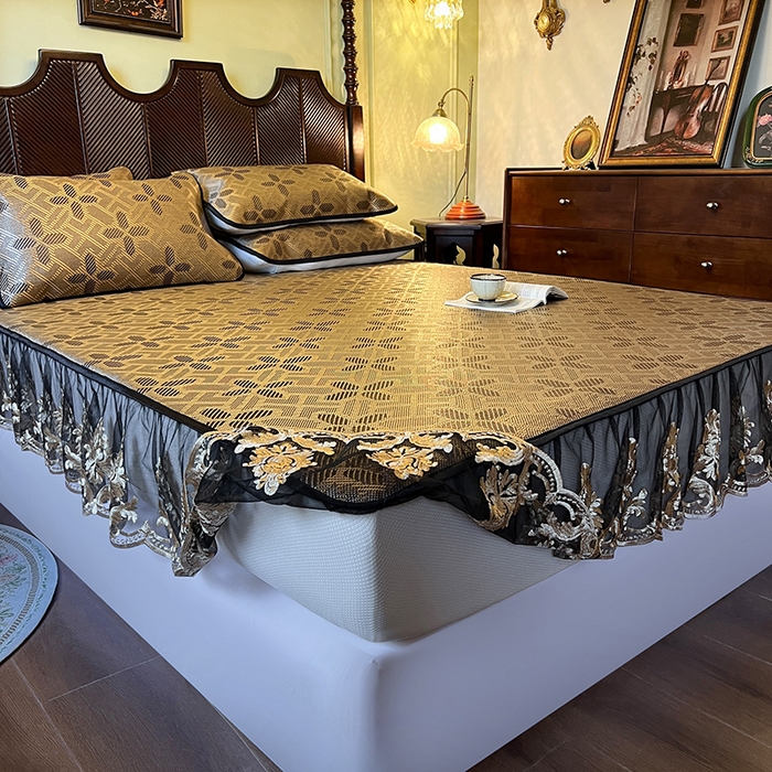 91家纺网 家纺一手货源 找家纺 网红馆（ck家纺） 2026新款床笠款冰藤席夏日记忆系列 夏巧