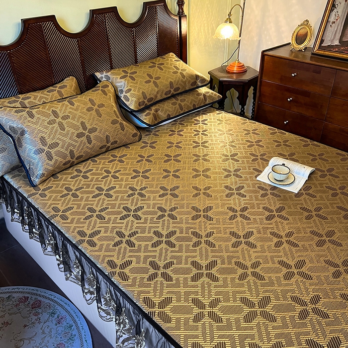 91家纺网 家纺一手货源 找家纺 网红馆（ck家纺） 2026新款床笠款冰藤席夏日记忆系列 夏巧