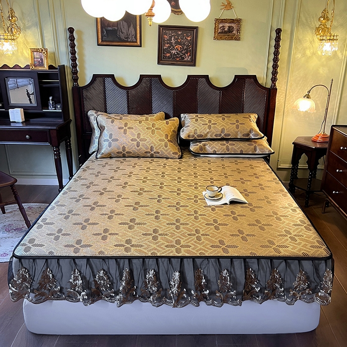 网红馆（ck家纺） 2026新款床笠款冰藤席夏日记忆系列 夏巧