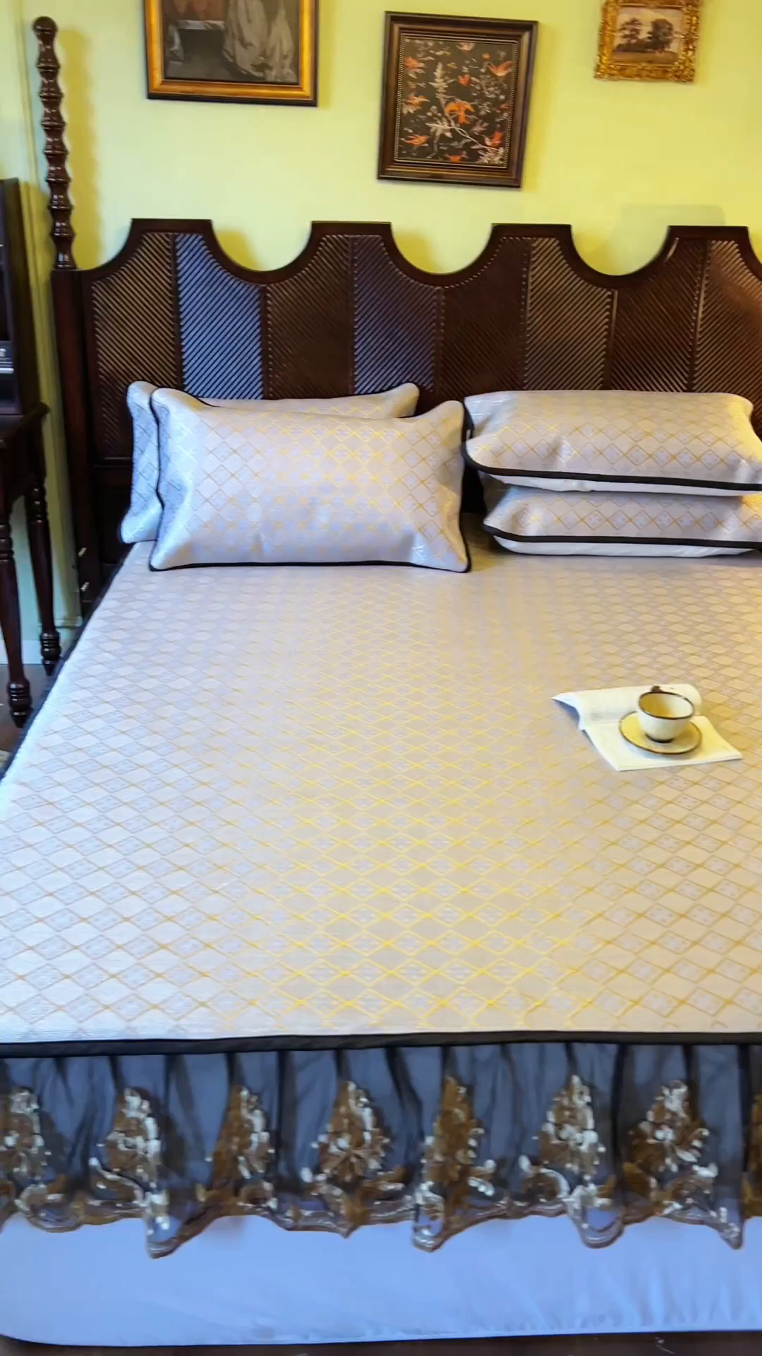 91家纺网 家纺一手货源 找家纺 网红馆（ck家纺） 2026新款床笠款冰藤席夏日记忆系列 豆青