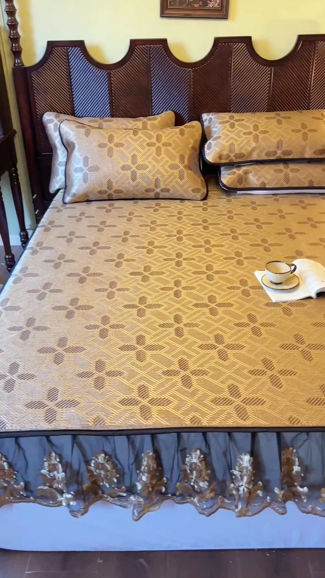 91家纺网 家纺一手货源 找家纺 网红馆（ck家纺） 2026新款床笠款冰藤席夏日记忆系列 夏巧