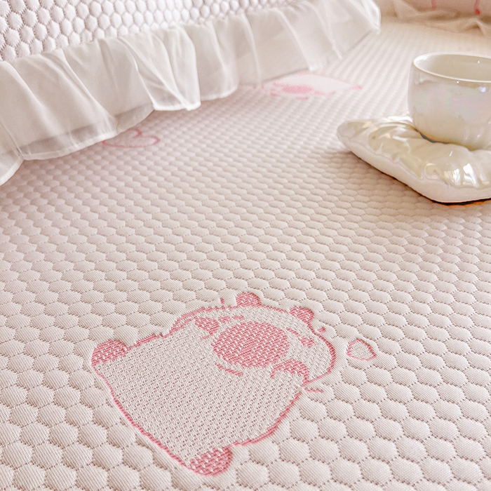 91家纺网 家纺一手货源 找家纺 （总）网红馆（ck家纺） 2026新款小清新床笠式床裙豆豆凉席三件套