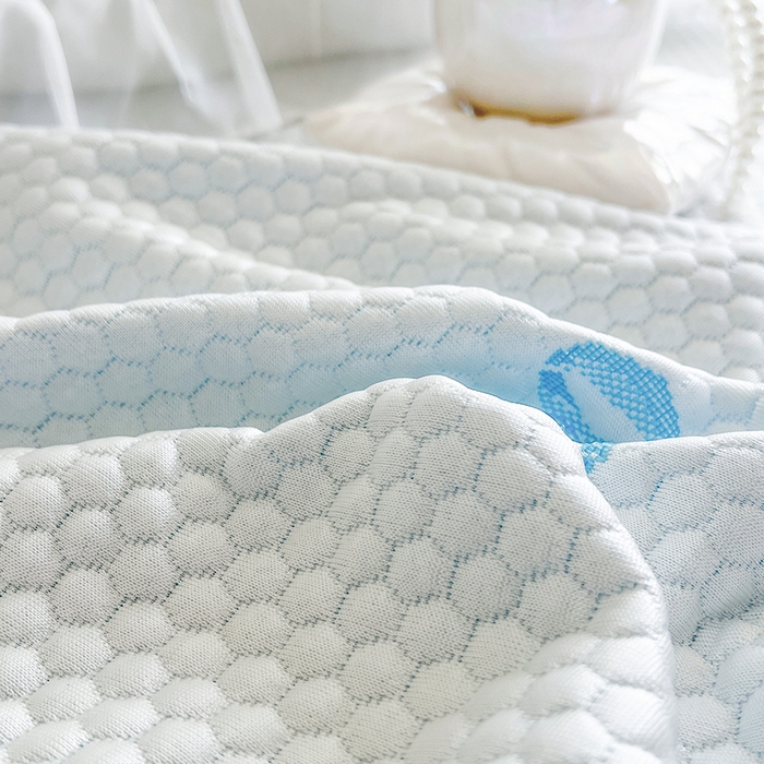 91家纺网 家纺一手货源 找家纺 网红馆（ck家纺） 2026新款小清新床笠式床裙豆豆凉席三件套 甜心蝴蝶-天蓝