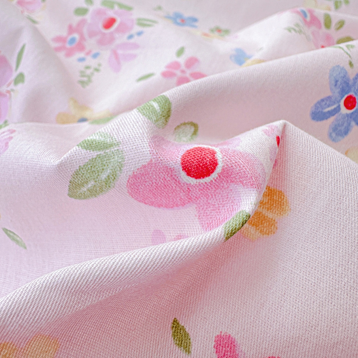 91家纺网 家纺一手货源 找家纺 恩泽家纺 2026春夏新款全棉12868印花四件套单品系列-单被套-提供买家秀，预留缩水率 田园小花