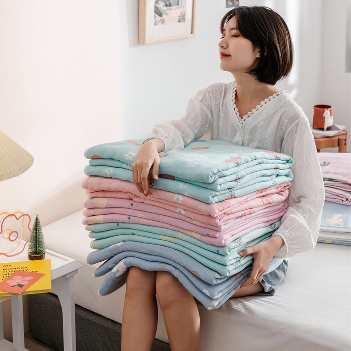 91家纺网 家纺一手货源 找家纺 （总）朴尔家纺-毛巾被 2026春夏新款六层全棉纯棉纱布毛巾被夏被夏凉被空调被