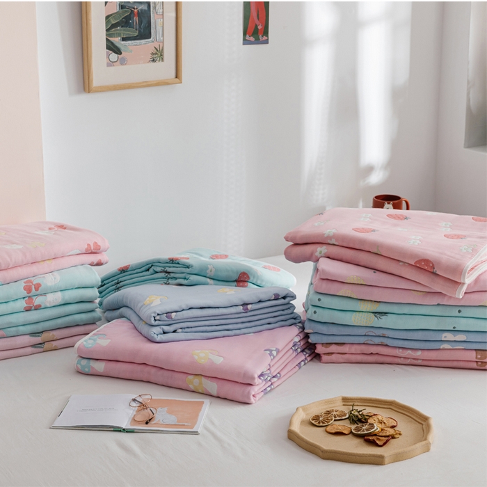 91家纺网 家纺一手货源 找家纺 （总）朴尔家纺-毛巾被 2026春夏新款六层全棉纯棉纱布毛巾被夏被夏凉被空调被