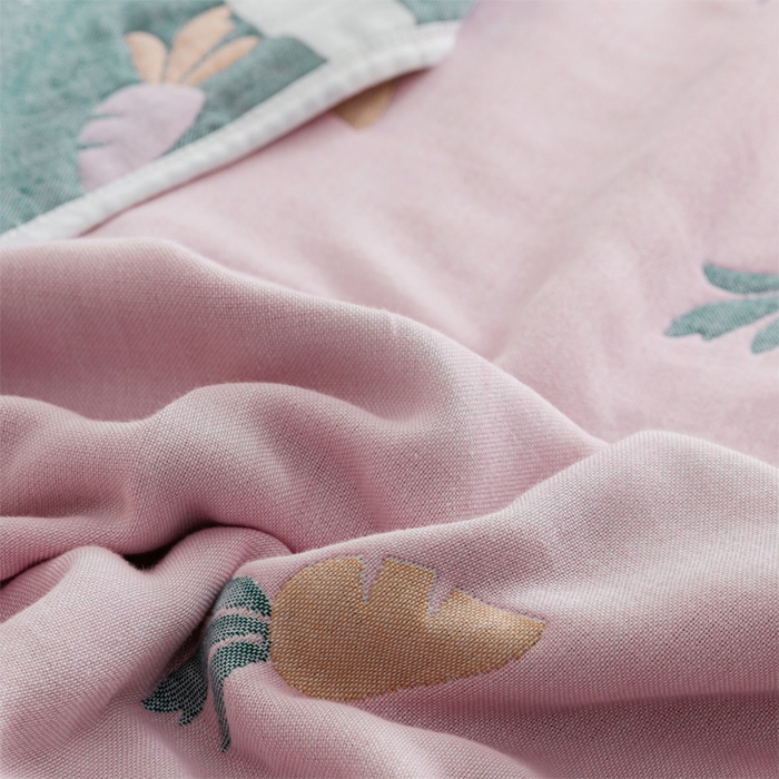91家纺网 家纺一手货源 找家纺 朴尔家纺-毛巾被 2026春夏新款六层全棉纯棉纱布毛巾被夏被夏凉被空调被 胡萝卜-粉