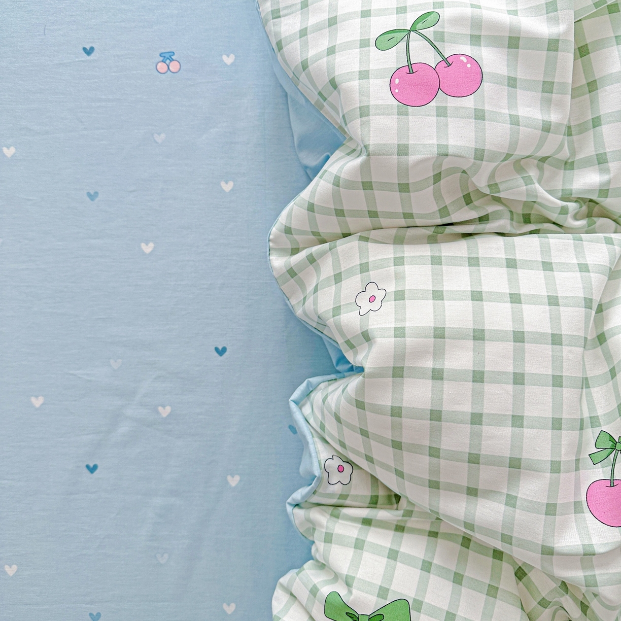 91家纺网 家纺一手货源 找家纺 恩泽家纺 2026春夏新款全棉12868印花四件套单品系列-单被套-提供买家秀，预留缩水率 晚樱