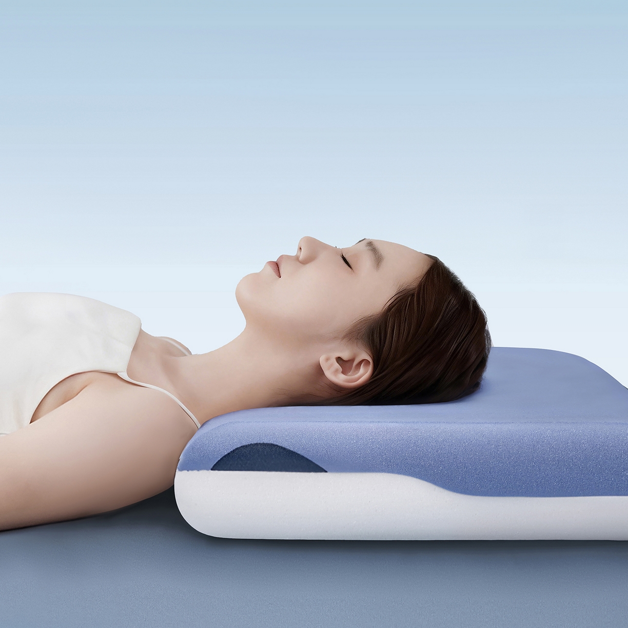 91家纺网 家纺一手货源 找家纺 （总）美丽折家纺 【某朵同款第3代加强版】2026新款零压力慢回弹护颈枕头 三芯记忆棉枕头枕芯 