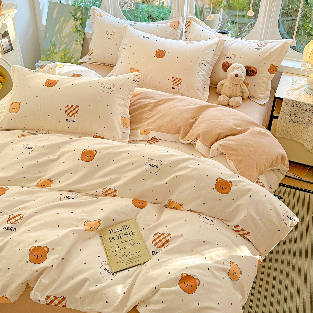 恩泽家纺 2026春夏新款全棉12868印花四件套单品系列-单被套-提供买家秀，预留缩水率 小精灵