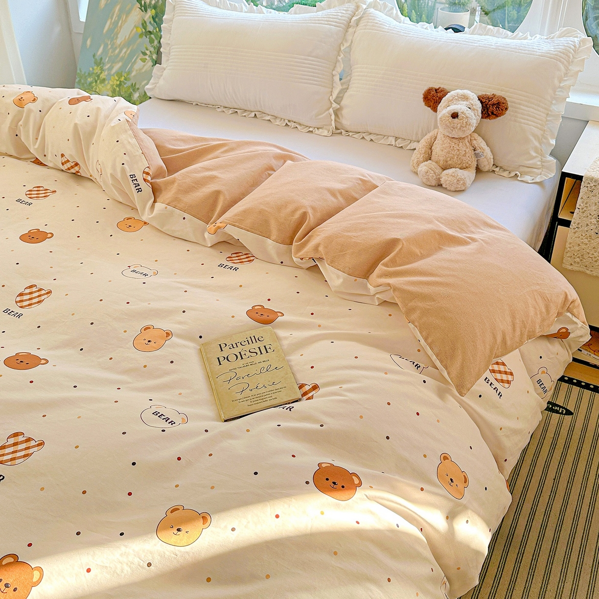 91家纺网 家纺一手货源 找家纺 恩泽家纺 2026春夏新款全棉12868印花四件套单品系列-单被套-提供买家秀，预留缩水率 小精灵