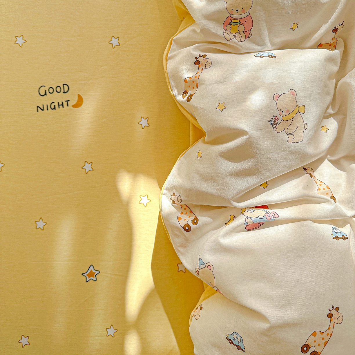 91家纺网 家纺一手货源 找家纺 恩泽家纺 2026春夏新款全棉12868印花四件套单品系列-单被套-提供买家秀，预留缩水率 小萌物