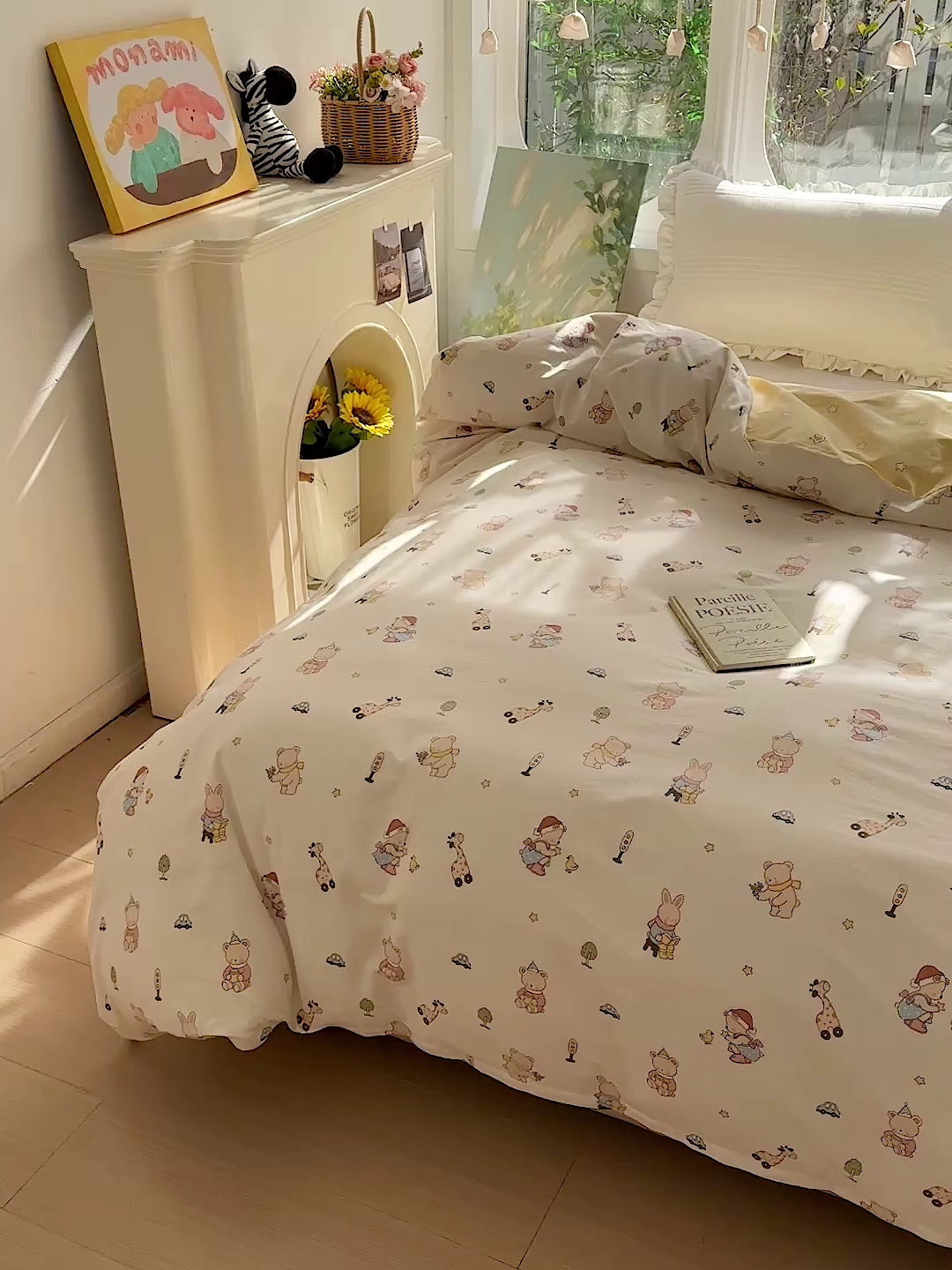 91家纺网 家纺一手货源 找家纺 恩泽家纺 2026春夏新款全棉12868印花四件套单品系列-单被套-提供买家秀，预留缩水率 小萌物