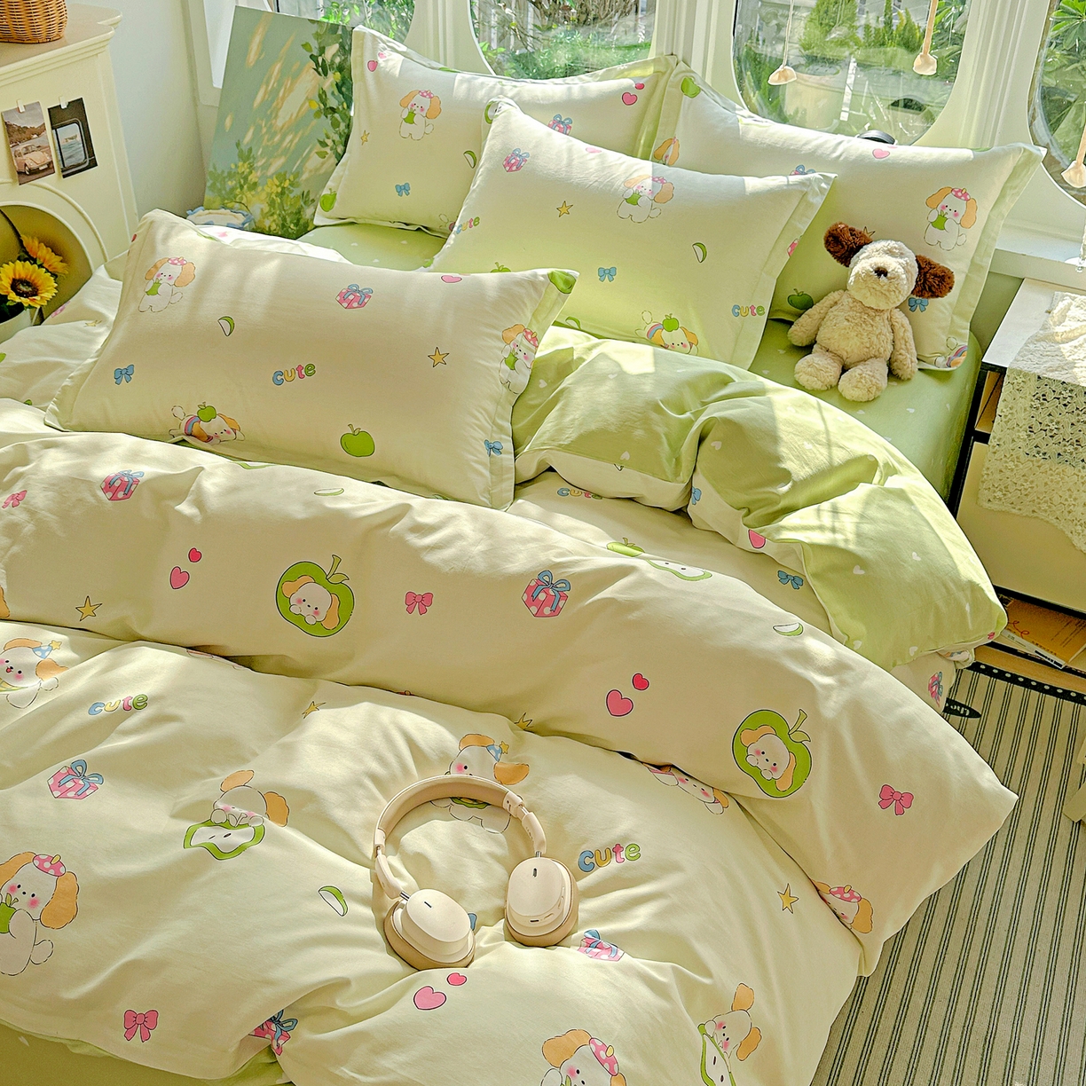 恩泽家纺 2026春夏新款全棉12868印花四件套单品系列-单被套-提供买家秀，预留缩水率 小淘气